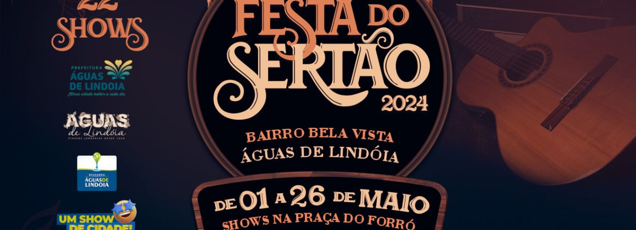 Festa do Sertão começa dia 1º de maio com show de Diego Pissica
