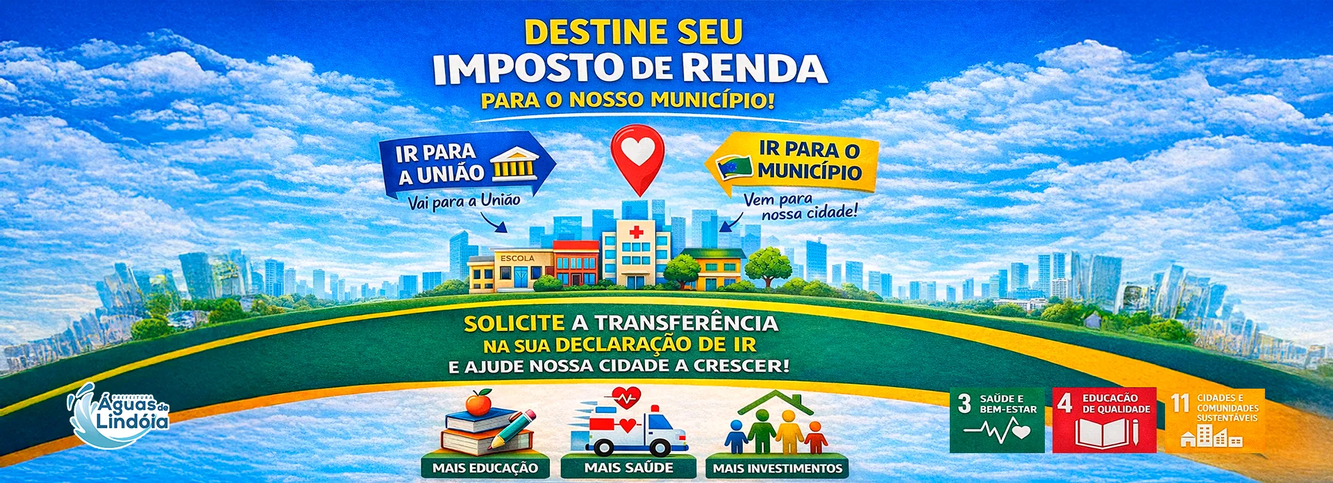DESTINAÇÃO DO IMPOSTO DE RENDA AO MUNICÍPIO DE ÁGUAS DE LINDÓIA/SP