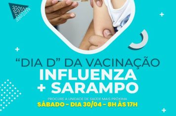 Águas de Lindoia realiza Dia “D” de vacinação contra Sarampo e Influenza