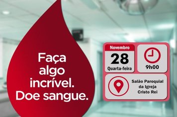 Última coleta de sangue do ano acontece na quarta, dia 28