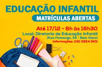 Matrículas para Educação Infantil estão abertas em Águas de Lindoia