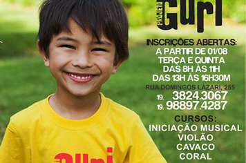 Projeto Guri abre novas inscrições a partir do dia 1º