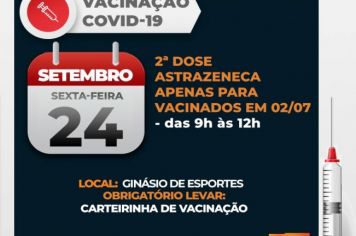 Campanha de Vacinação contra Covid-19 faz aplicação de segunda dose de Pfizer, Coronavac e Astrazeneca