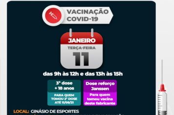 Águas de Lindoia prossegue com vacinação contra a Covid-19