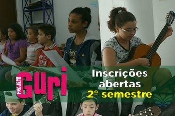Prefeitura abre inscrições do Projeto Guri para o 2º semestre