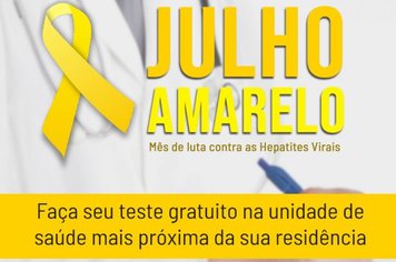 Secretaria de Saúde lança campanha “Julho Amarelo” contra Hepatite
