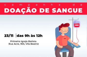 Coleta de sangue em Águas de Lindoia acontece no dia 23