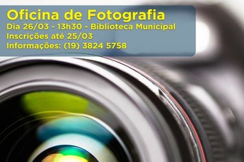 Águas de Lindoia recebe oficina de fotografia no dia 26