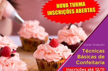 Secretaria de Desenvolvimento Social abre nova turma para curso de confeitaria