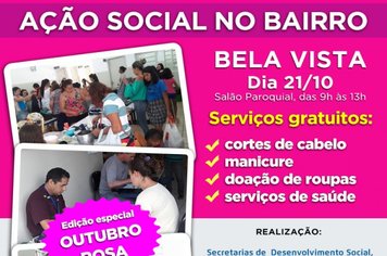 Ação Social especial do Outubro Rosa acontece neste domingo no Bairro Bela Vista