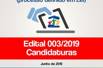 EDITAL PARA CONHECIMENTO PÚBLICO N°003/2019