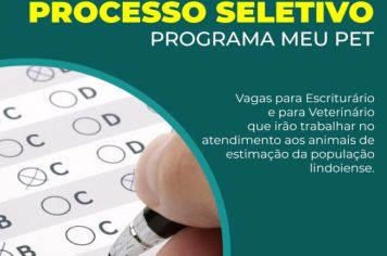 Processo seletivo contrata profissionais para trabalhar na sede da clínica “Meu Pet” de Águas de Lindoia