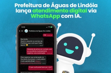 Prefeitura de Águas de Lindóia implanta atendimento digital via WhatsApp com uso de Inteligência Artificial