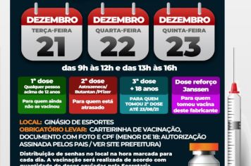 Águas de Lindoia prossegue com vacinação contra a Covid-19