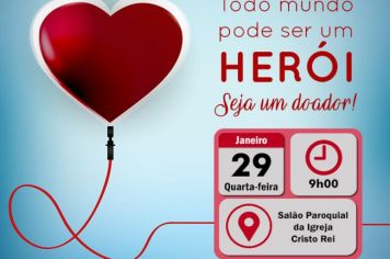 Doação de sangue em Águas de Lindoia acontece no dia 29 