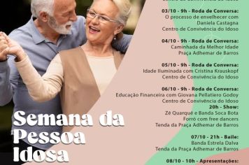 Águas de Lindoia comemora Semana da Pessoa Idosa com programação especial