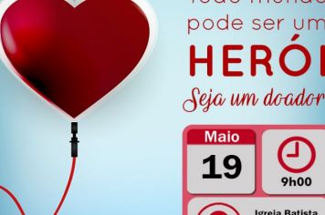 Dia 19 tem Campanha de Doação de Sangue em Águas de Lindoia