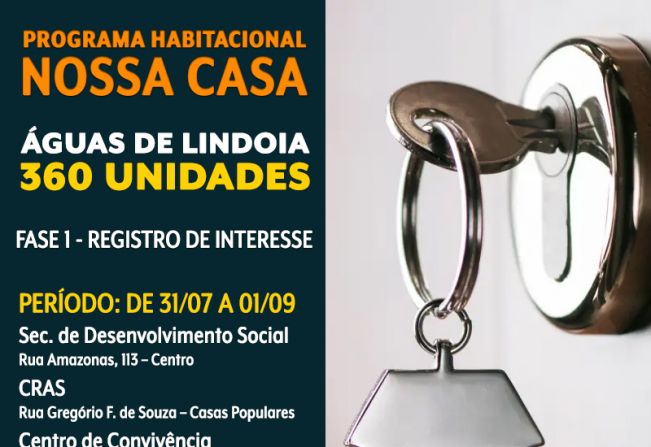 Prefeitura inicia cadastramento de interessados para novo programa habitacional em Águas de Lindoia