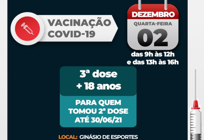 Águas de Lindoia inicia aplicação de dose adicional de vacina contra a Covid-19 para maiores de 18 anos