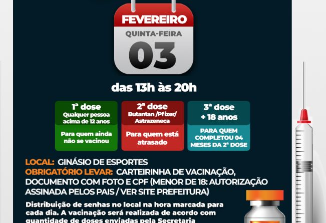 Águas de Lindoia intensifica vacinação contra a Covid-19 para crianças