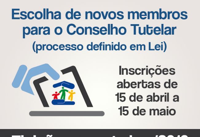 CMDCA abre inscrições para escolha de novos conselheiros tutelares