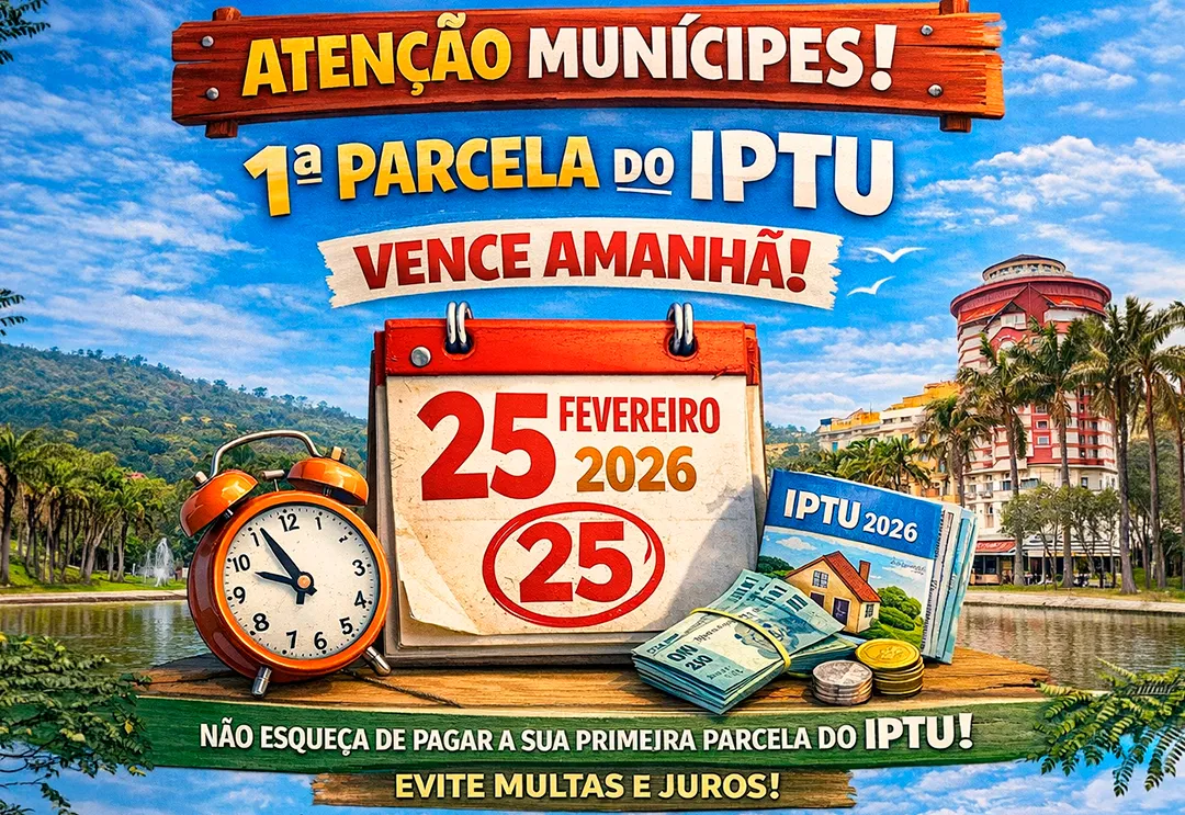 IPTU 2026: parcela única e primeira parcela vencem em 25 de fevereiro