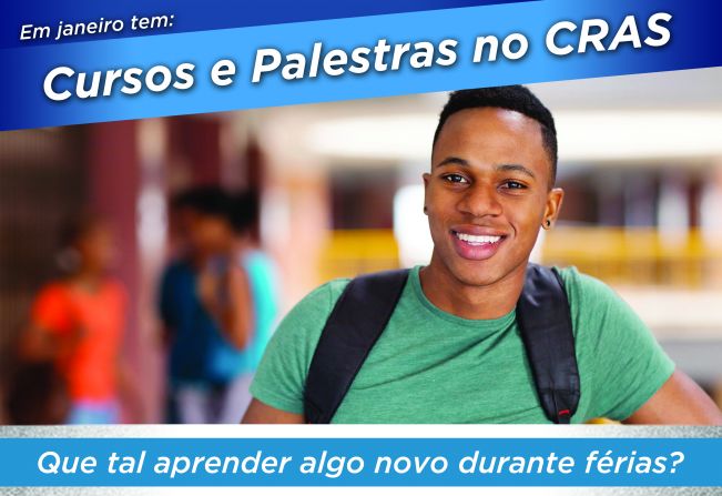 Cras terá programação especial de cursos, palestras e cinema para o mês de janeiro