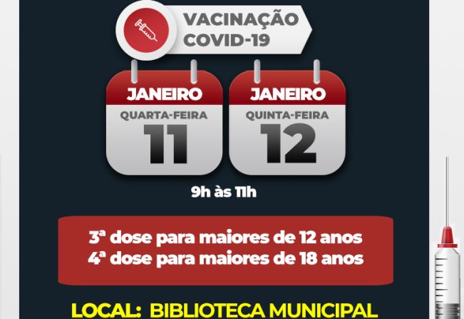 Covid-19: Campanha de vacinação acontece nos dias 11 e 12