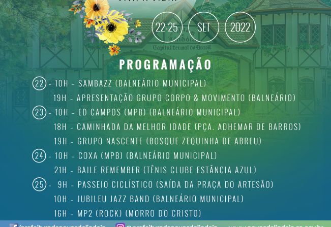 Secretaria de Turismo anuncia atrações do Festival da Primavera em Águas de Lindoia 