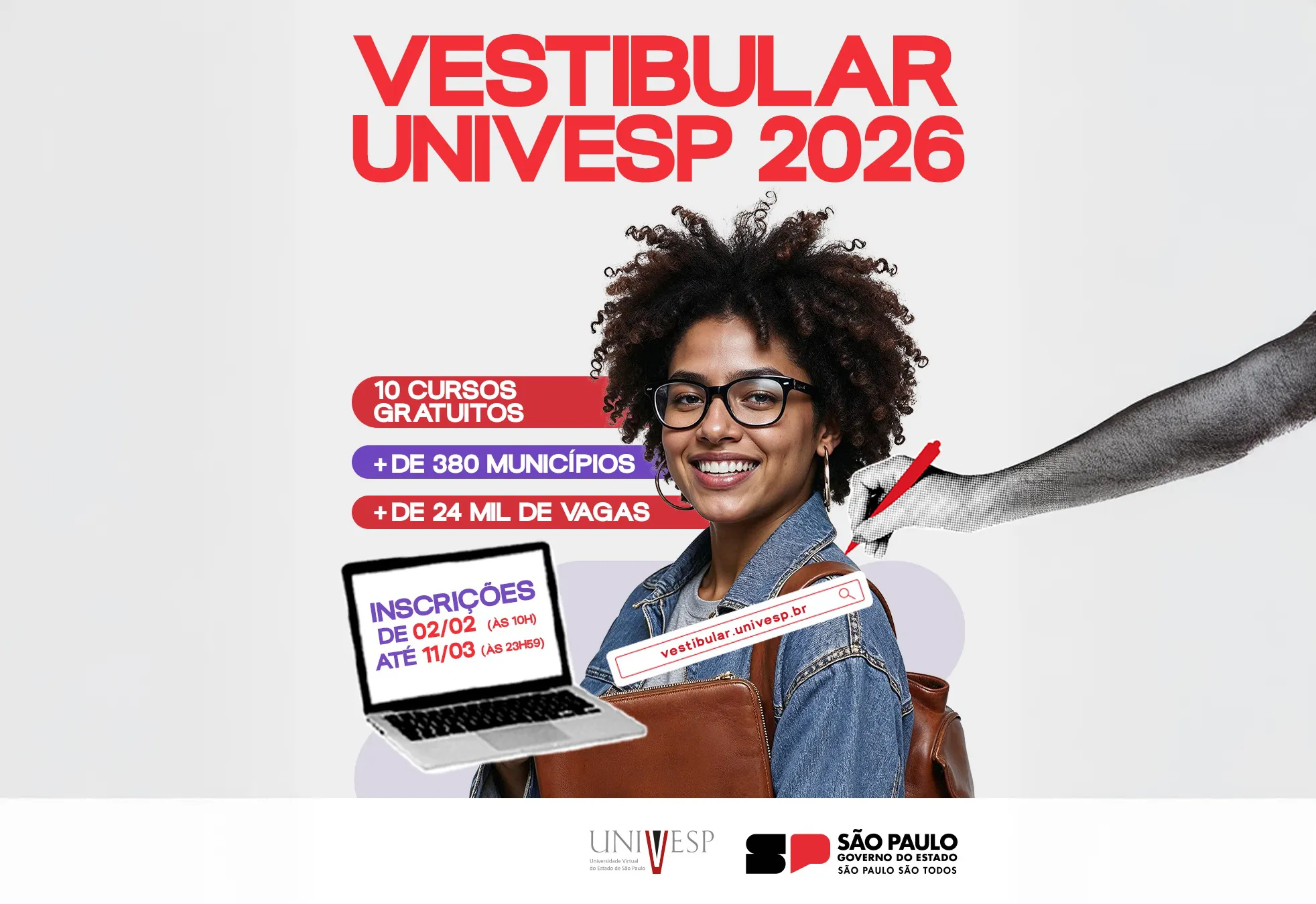 UNIVESP abre inscrições para o Vestibular 2026 com cursos gratuitos de Ensino Superior