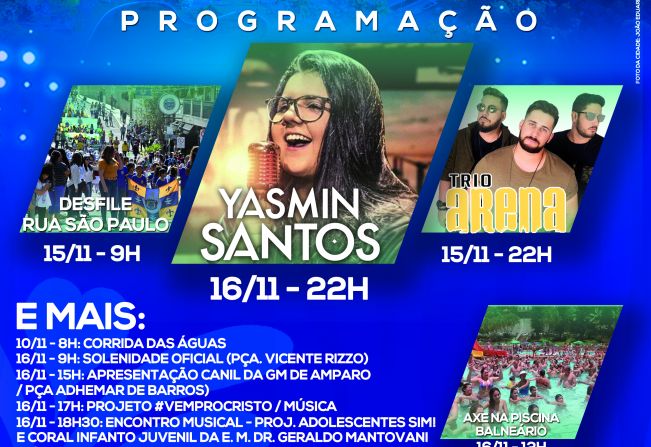 Águas de Lindoia comemora 81 anos de emancipação com shows e apresentações