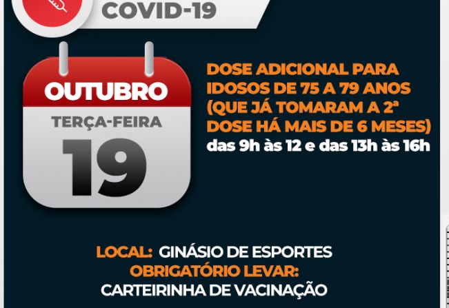 Águas de Lindoia tem aplicação de dose de reforço para idosos entre 75 e 79 anos