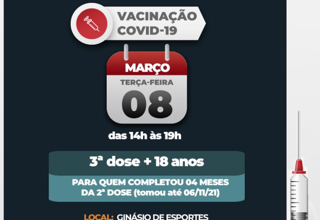 Covid-19: Águas de Lindoia continua com campanha de vacinação a partir de terça-feira, dia 8