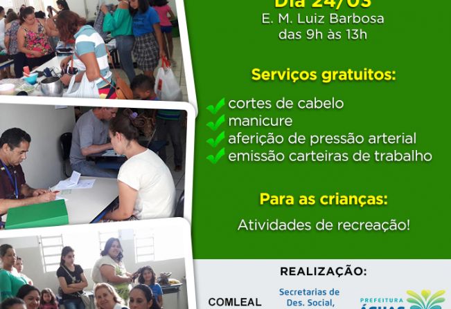 Casas Populares recebe Ação Social no Bairro no dia 24