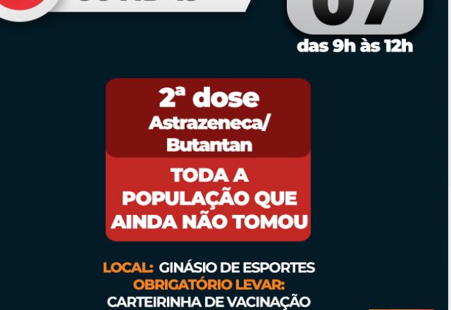 Águas de Lindoia intensifica aplicação de dose adicional de vacina contra a Covid-19 para maiores de 18 anos