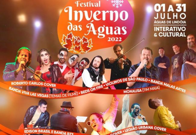 Festival de Inverno começa dia 1º e terá mais de 50 atrações durante o mês de julho