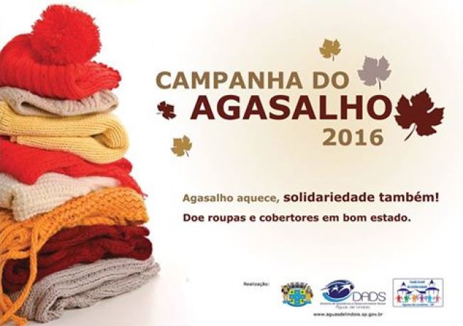 Inscrições para a Campanha do Agasalho começam no dia 2 de maio em Águas de Lindóia