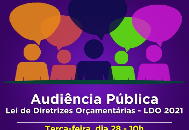 AUDIÊNCIA PÚBLICA ONLINE: LDO 2021