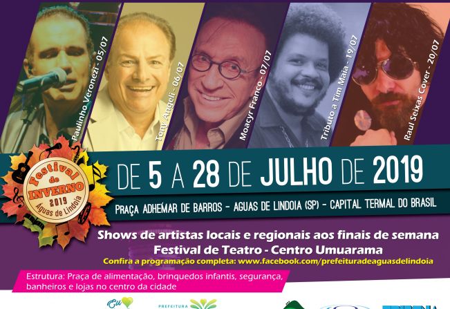 Festival de Inverno traz música e teatro para as férias de julho em Águas de Lindoia