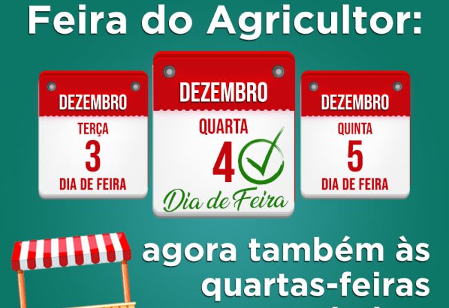 Prefeitura amplia projeto e Feira do Agricultor acontecerá às quartas-feiras no Bela Vista