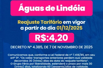 Tarifa do transporte público municipal passa por reajuste a partir de dezembro